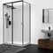 Keeney Rain Pressure Balanced Square Shower System, Matte Black KIT-QUA130CMB